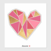 Geometrisch gefacetteerd hart sticker (Vel)