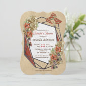 Geometrisch gegroeid Vrijgezellenfeest van leder Kaart (Staand voorkant)