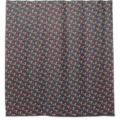 Geometrisch gekleurd patroon grijs Shower Curtain Douchegordijn (Voorkant)