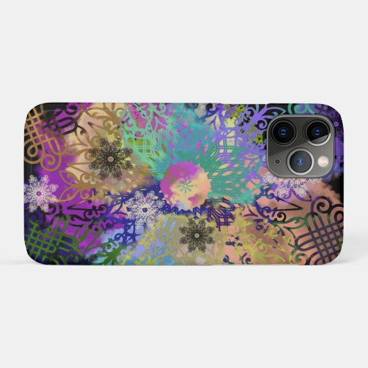 Geometrisch gekleurde Mandala Case-Mate iPhone Case (Achterkant (horizontaal))