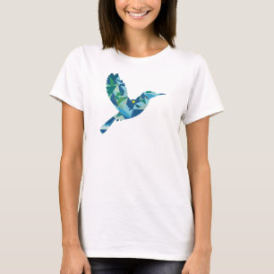 Geometrisch gekleurde vogel t-shirt
