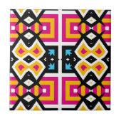 Geometrisch gele roze trilling van de mozaïek tegeltje (Voorkant)