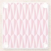 Geometrisch gemiddelde, fuchsia en roze glazen onderzetter (Achterkant)