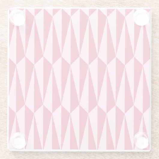 Geometrisch gemiddelde, fuchsia en roze glazen onderzetter (Achterkant)