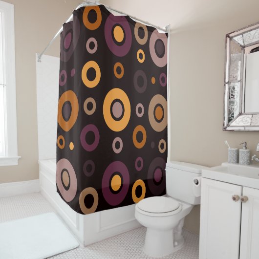 Geometrisch gemiddelde moderne Herfst Douchegordijn (In situ)