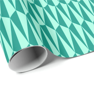 Geometrisch gemiddelde, turkooizen en aqua cadeaupapier