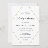 Geometrisch geneutraliseerd Baby shower Kaart (Voorkant)