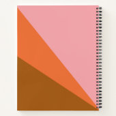 Geometrisch gepersonaliseerd roze en Oranje kleure Notitieboek (Achterkant)