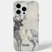 Geometrisch gepersonaliseerd Rustic Deer Abstract Case-Mate iPhone Case (Achterkant)