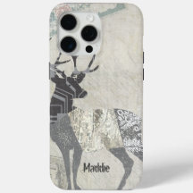 Geometrisch gepersonaliseerd Rustic Deer Abstract