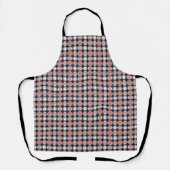 Geometrisch geruit patroon geruit bruin schort (Voorkant)