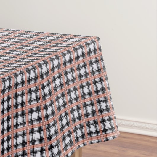 Geometrisch geruit patroon geruit bruin tafelkleed (Voorbeeld)