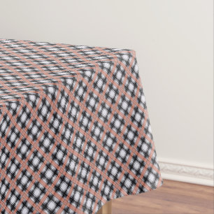Geometrisch geruit patroon geruit bruin tafelkleed