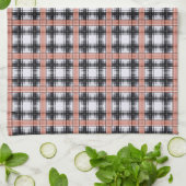 Geometrisch geruit patroon geruit bruin theedoek (Gevouwen)
