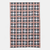Geometrisch geruit patroon geruit bruin theedoek (Verticaal)