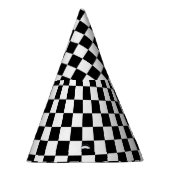 Geometrisch geruite illusie: kunst. feesthoedjes (Rechts)