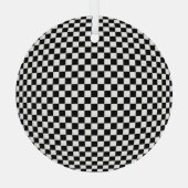 Geometrisch geruite illusie: kunst. glas ornament (Achterkant)