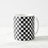 Geometrisch geruite illusie: kunst. koffiemok (Voorkant rechts)