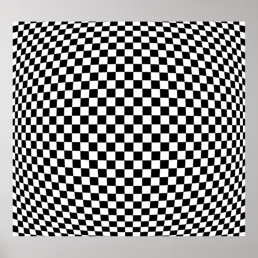 Geometrisch geruite illusie: kunst. poster (Voorkant)