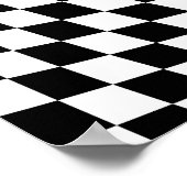 Geometrisch geruite illusie: kunst. poster (Hoek)