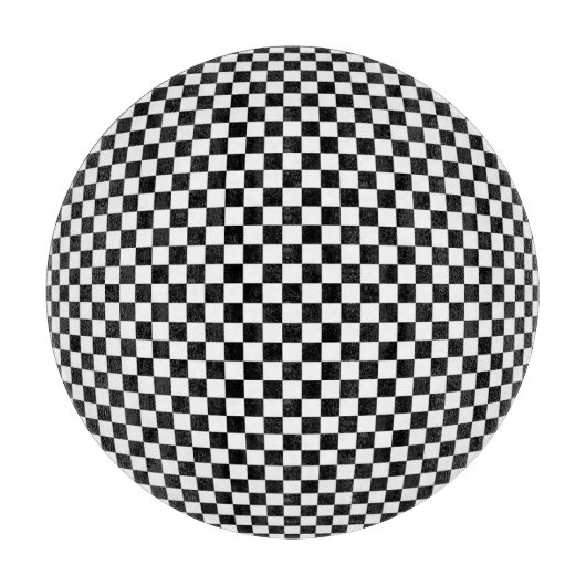 Geometrisch geruite illusie:  kunst. snijplank (Voorkant)