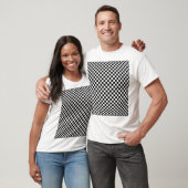 Geometrisch geruite illusie: kunst. t-shirt (Unisex)