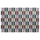 Geometrisch geruite paddenstoel ontwerp stof (Fat Quarter)