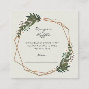 Geometrisch Geslacht Neutraal Baby shower van luze Informatiekaartje