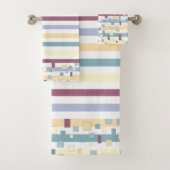 Geometrisch gestreepte patroon bad handdoek (Insitu)