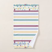 Geometrisch gestreepte patroon bad handdoek (Handdoek)