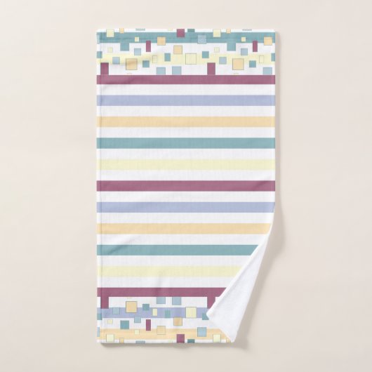 Geometrisch gestreepte patroon bad handdoek (Handdoek)