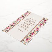 Geometrisch Glinsterende Metallic Roos Gold Folie Uitnodiging (Gedraaid)