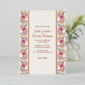 Geometrisch Glinsterende Metallic Roos Gold Folie Uitnodiging (Staand Voorkant)