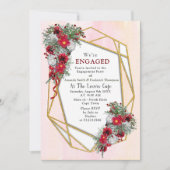 Geometrisch - Glitter Burgundy Bouquets Kaart (Voorkant)