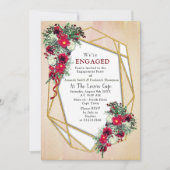 Geometrisch - Glitter Burgundy Bouquets Kaart (Voorkant)