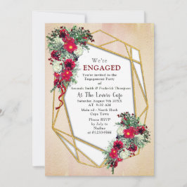 Geometrisch - Glitter Burgundy Bouquets Kaart