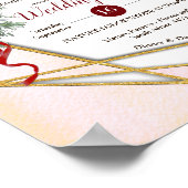 Geometrisch - Glitter Burgundy Bouquets Poster (Hoek)