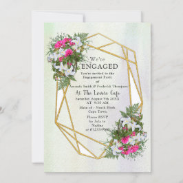 Geometrisch - Glitter Flower Bouquet Theme Kaart