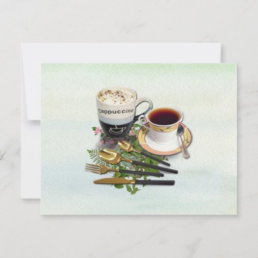 Geometrisch - Glitter Flower Bouquet Theme Kaart (Achterkant)