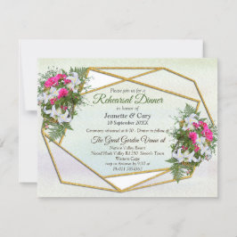 Geometrisch - Glitter Flower Bouquet Theme Kaart