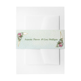 Geometrisch - Glitter Flower Bouquet Uitnodigingen Wikkel