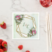 Geometrisch - Glitter Lijst van de gouden bloem &  Servet (Insitu)