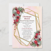 Geometrisch - Glitter Wedding Shower - Uitnodiging (Voorkant)