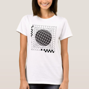 Geometrisch globaal bolontwerp t-shirt