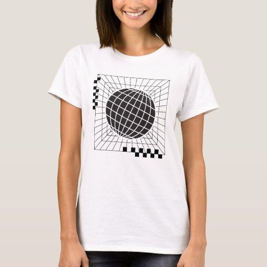 Geometrisch globaal bolontwerp t-shirt (Voorkant)