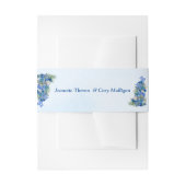 Geometrisch - Gold-Navy Blue Flower Uitnodigingen Wikkel (Voorkant Voorbeeld)