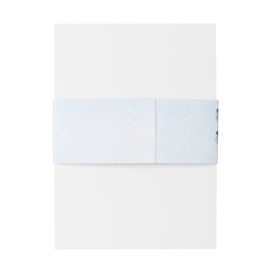 Geometrisch - Gold-Navy Blue Flower Uitnodigingen Wikkel (Achterkant Voorbeeld)