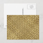 Geometrisch Golden Basketweve Graphic Pattern Briefkaart (Voorkant / Achterkant)