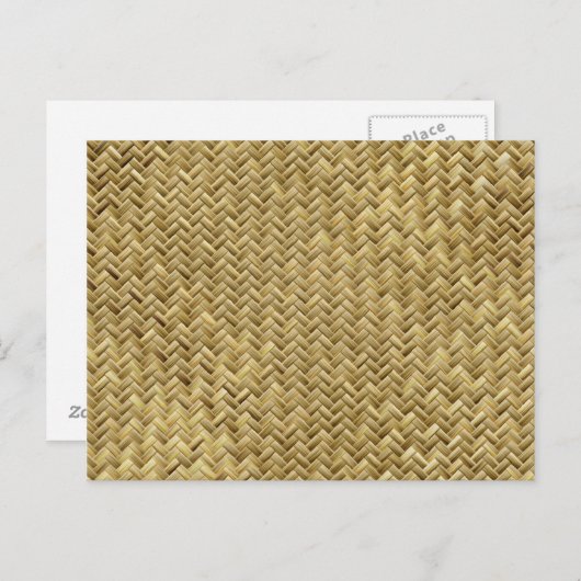 Geometrisch Golden Basketweve Graphic Pattern Briefkaart (Voorkant / Achterkant)
