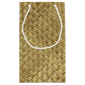 Geometrisch Golden Basketweve Graphic Pattern Klein Cadeauzakje (Achterkant)